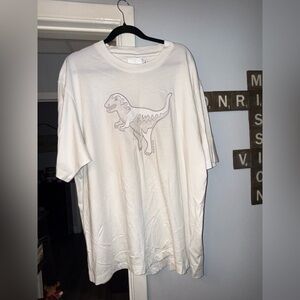 Coach Classic White Cotton T-Shirt with Rexy logo